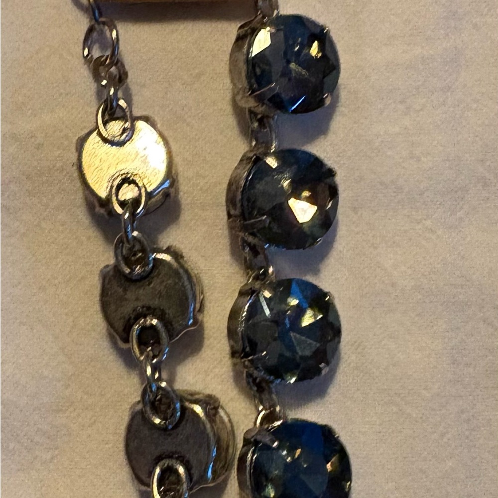 Elegant Silver and Blue Crystal Earrings